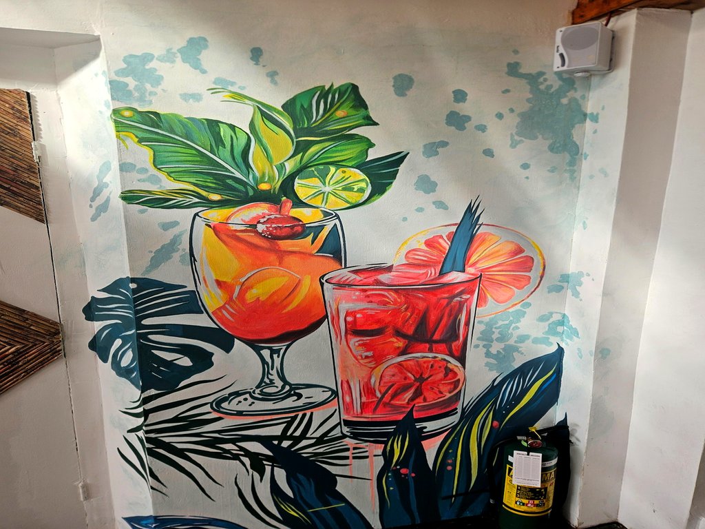 Sunset over Panagsama Beach from Tilas Lounge & Bar in Moalboal